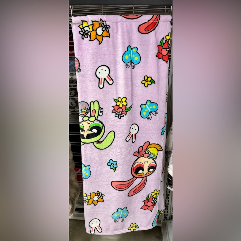 new release powerpuff girls easter plush blanket throw - Picture 3 of 3